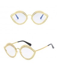 6 Colors Available Rhinestone Decorated Frame High Fashion Lady Sunglasses
