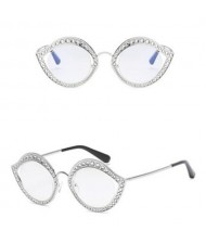 6 Colors Available Rhinestone Decorated Frame High Fashion Lady Sunglasses