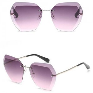7 Colors Available Unique Frameless Design Frog Eye Shape Fashion Sunglasses