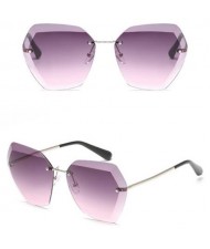7 Colors Available Unique Frameless Design Frog Eye Shape Fashion Sunglasses