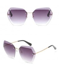 7 Colors Available Unique Frameless Design Frog Eye Shape Fashion Sunglasses