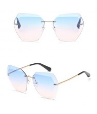 7 Colors Available Unique Frameless Design Frog Eye Shape Fashion Sunglasses