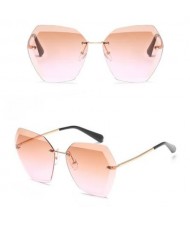 7 Colors Available Unique Frameless Design Frog Eye Shape Fashion Sunglasses