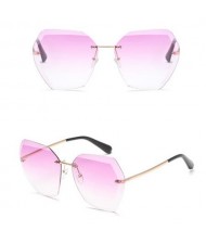 7 Colors Available Unique Frameless Design Frog Eye Shape Fashion Sunglasses