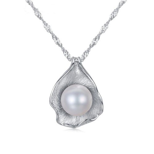 2 Colors Available Natural Pearl Inlaid Seashell Pendant Design 925 ...