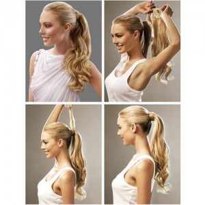 15 Colors Available Curly Ponytail Synthetic Wig Pieces/ Hair Extensions