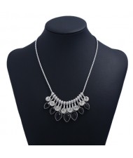 Graceful Hearts Gem and Rhinestone Fashion Costume Necklace