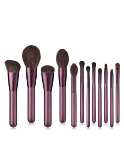 12 pcs Lilac Fashion Makeup Brushes Set