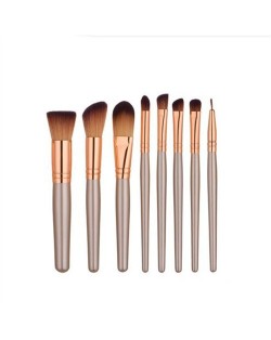 8 pcs Brown High Fashion Makeup Brushes Set