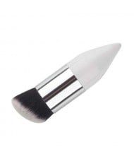 Chalk Head Design Short Style Fashion Makeup Brush - Silver