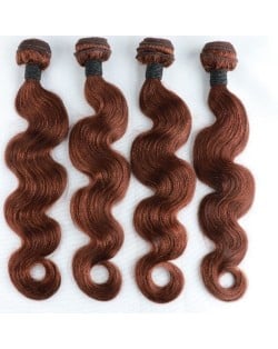 3 Pieces 100% Human Hair Color 4 Body Wave Brazilian Virgin Hair Weaves/ Wefts