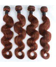 3 Pieces 100% Human Hair Color 4 Body Wave Brazilian Virgin Hair Weaves/ Wefts