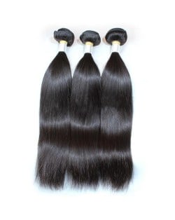 3 Pieces 8A Grade 100% Human Hair Straight Natural Color Brazilian Virgin Hair Weaves/ Wefts