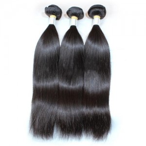 3 Bundles 8A Grade 100% Human Hair Straight Natural Color Brazilian Virgin Hair Weaves/ Wefts