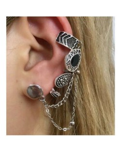 Crown and Waterdrops Theme 4 pcs Combo Asymmetric Fashion Earrings