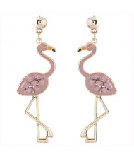 Elegant Crane Pendant Fashion Stud Earrings - Skin Color