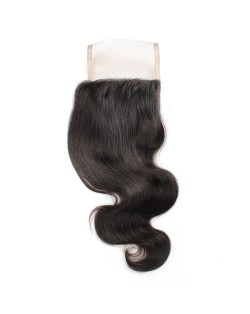 3 Pieces 7A Grade 100% Human Hair Body Wave Natural Color Brazilian Virgin Hair Lace Closure