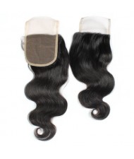 3 Pieces 7A Grade 100% Human Hair Body Wave Natural Color Brazilian Virgin Hair Lace Closure