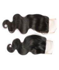 3 Pieces 7A Grade 100% Human Hair Body Wave Natural Color Brazilian Virgin Hair Lace Closure