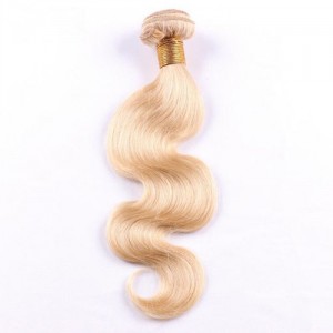 3 Bundles 100% Human Hair Blonde Color 613 Body Wave Ombre Brazilian Virgin Hair Weaves/ Wefts