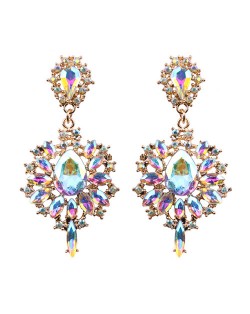 Four Layers Sweet Tassel High Fashion Earrings - Yellow