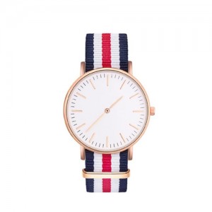 Three Colors Available Canvas Band High Fashion Unisex Wrist Watch