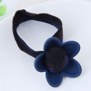 Korean Fashion Sweet Flower Hair Band - Blue