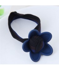 Korean Fashion Sweet Flower Hair Band - Blue