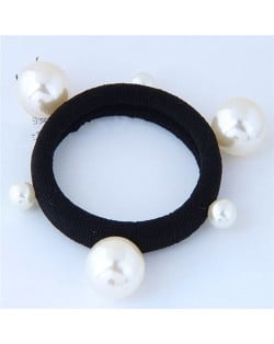 Pearls Embellished Sweet Korean Fashion Hair Band - White