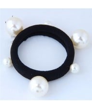 Pearls Embellished Sweet Korean Fashion Hair Band - White