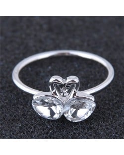 Dual Swans Sweet Love Fashion Ring