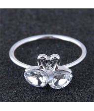Dual Swans Sweet Love Fashion Ring
