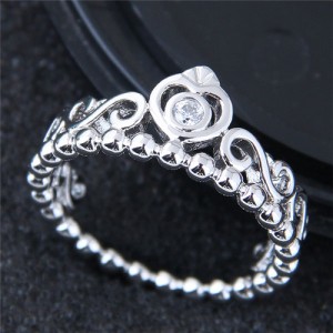 Sweet Shining Fashion Unique Crown Ring