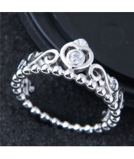 Sweet Shining Fashion Unique Crown Ring