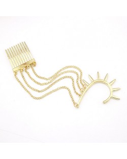 Rivet Fashion with Linked Comb Design Unilateral Earring