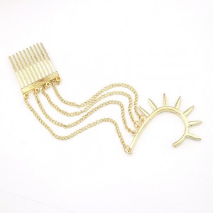 Rivet Fashion with Linked Comb Design Unilateral Earring