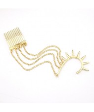 Rivet Fashion with Linked Comb Design Unilateral Earring