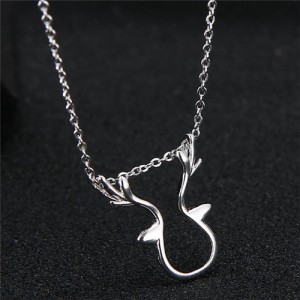 Cute Deer Head Pendant Fashion Necklace