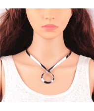 Artistic Waterdrop Design Alloy High Fashion Necklace - Silver