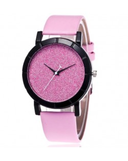 5 Colors Available Starry Sky Index Design High Fashion Unisex Wrist Watch