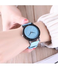 5 Colors Available Starry Sky Index Design High Fashion Unisex Wrist Watch