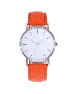 12 Colors Available Simple Plain Fashion Index Design Unisex Wrist Watch