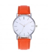 11 Colors Available Simple Plain Fashion Index Design Unisex Wrist Watch