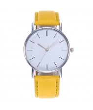 12 Colors Available Simple Plain Fashion Index Design Unisex Wrist Watch