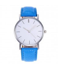 12 Colors Available Simple Plain Fashion Index Design Unisex Wrist Watch