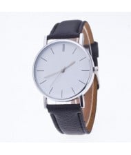 12 Colors Available Simple Plain Fashion Index Design Unisex Wrist Watch