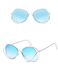 7 Colors Available Unique Alloy Dimentional  Frame Design High Fashion Sunglasses