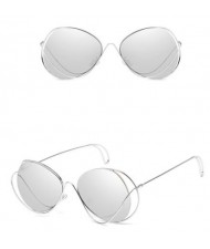 7 Colors Available Unique Alloy Dimentional  Frame Design High Fashion Sunglasses