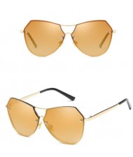 6 Colors Available Irregular Shape Frame Unisex High Fashion Sunglasses