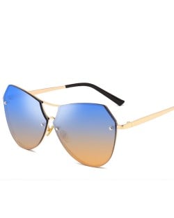 6 Colors Available Irregular Shape Frame Unisex High Fashion Sunglasses